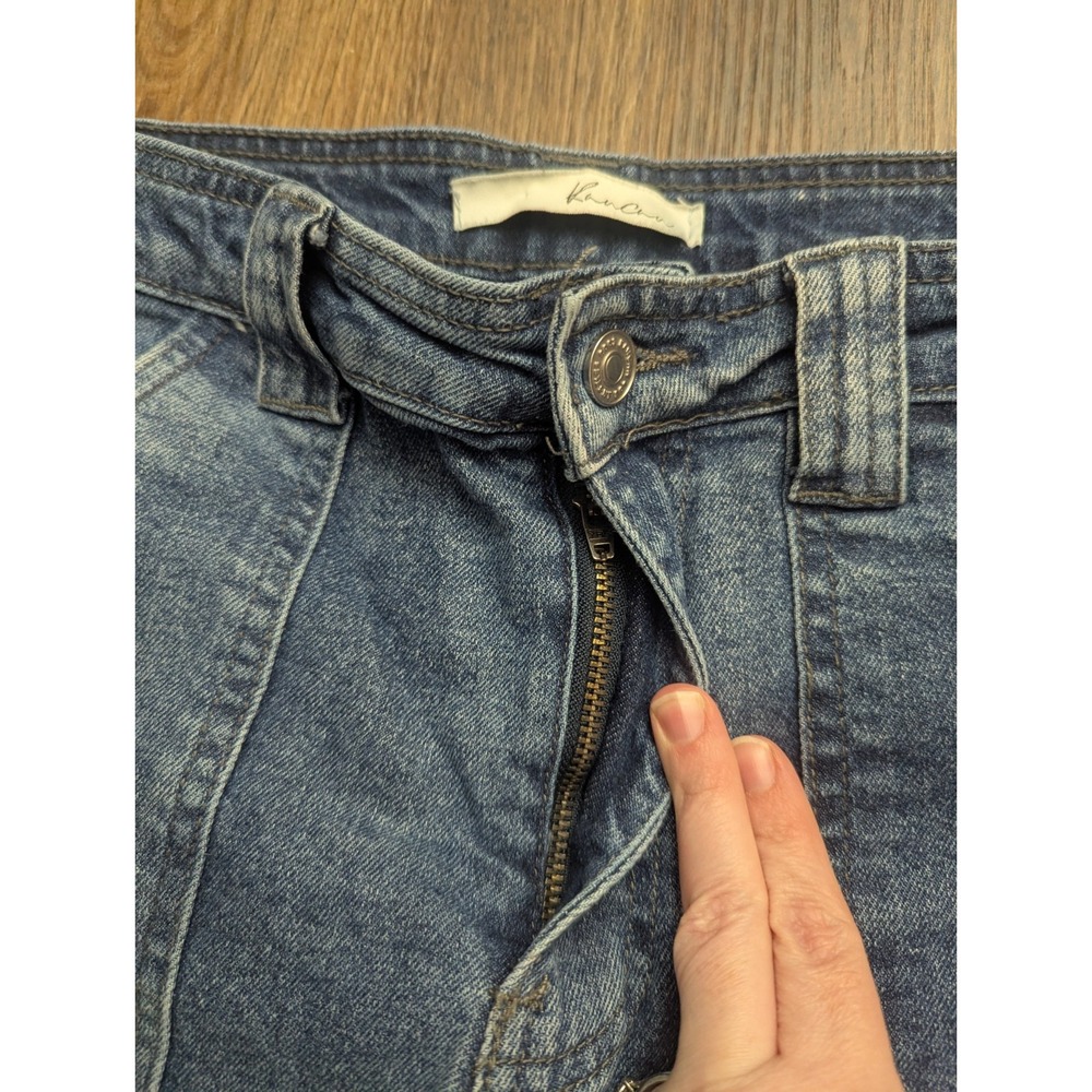 KanCan Jeans Womens 29 Blue Cargo Pants Medium‎ Wash High Rise Y2K Denim - Picture 6 of 13